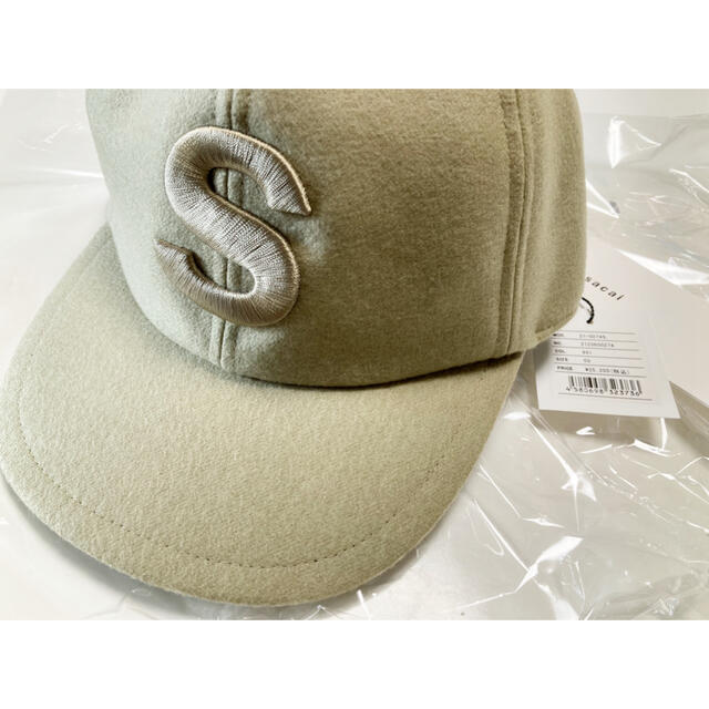sacai(サカイ)の新品未使用タグ付　sacai Wool Melton S Cap ベージュ メンズの帽子(キャップ)の商品写真