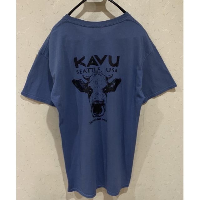 KAVU(カブー)の＊カブー KAVU 牛 ロゴ 半袖 Tシャツ トップス L メンズのトップス(Tシャツ/カットソー(半袖/袖なし))の商品写真