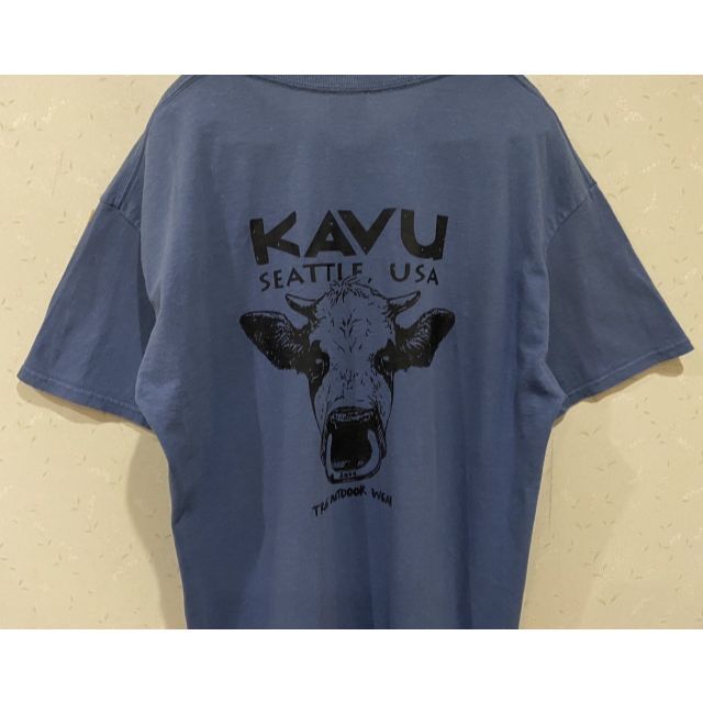 KAVU(カブー)の＊カブー KAVU 牛 ロゴ 半袖 Tシャツ トップス L メンズのトップス(Tシャツ/カットソー(半袖/袖なし))の商品写真