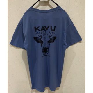 カブー(KAVU)の＊カブー KAVU 牛 ロゴ 半袖 Tシャツ トップス L(Tシャツ/カットソー(半袖/袖なし))