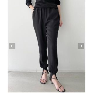 アパルトモンドゥーズィエムクラス(L'Appartement DEUXIEME CLASSE)のCol Pierrot Rib Pants ブラック36サイズ(カジュアルパンツ)