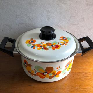 レトロホーロー鍋(鍋/フライパン)