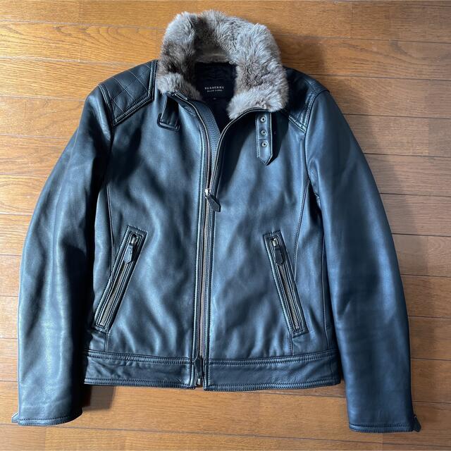 純正直営店 FUGA ラビット ファー レザー ジャケット AGENT