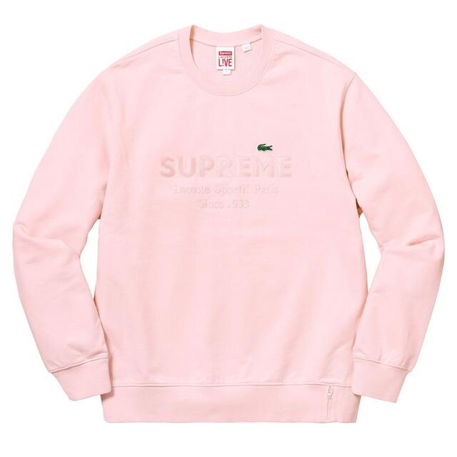 Supreme®/LACOSTE Crewneck Pink Mサイズ