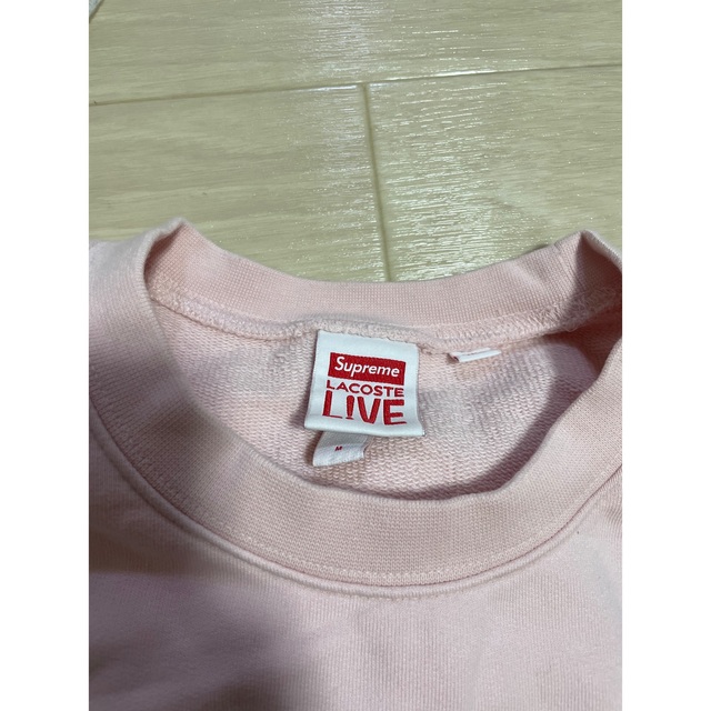 Supreme(シュプリーム)のSupreme®/LACOSTE Crewneck Pink Mサイズ メンズのトップス(スウェット)の商品写真