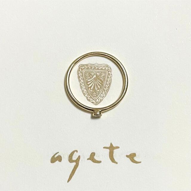 agete(アガット)のagete K18 一粒 ダイヤモンド ピンキーリング 3号 レディースのアクセサリー(リング(指輪))の商品写真