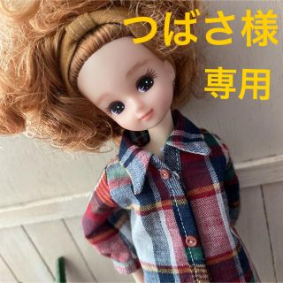 リカちゃん　洋服　シャツマキシワンピース   マルチカラー　ハンドメイド(人形)