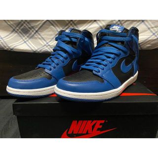 ナイキ(NIKE)のair jordan 1 high ダークマリーナブルー(スニーカー)