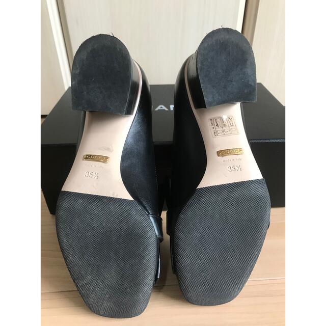 Gucci(グッチ)のグッチ(Gucci) マーモント レザー ミッドヒール パンプス ブラック レディースの靴/シューズ(ハイヒール/パンプス)の商品写真