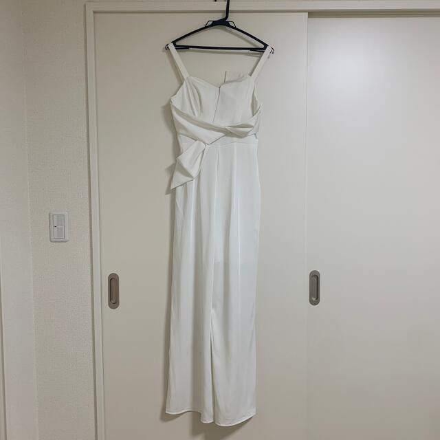 パンツドレス 結婚式 パーティードレス 演奏会 二次会 白 レディースのフォーマル/ドレス(その他ドレス)の商品写真