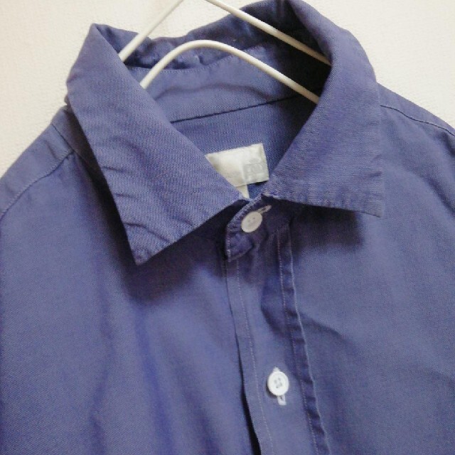 Drawer(ドゥロワー)のDrawer ドゥロワー コットンシャツ長袖 ブルー ブラウス 38 レディースのトップス(シャツ/ブラウス(長袖/七分))の商品写真