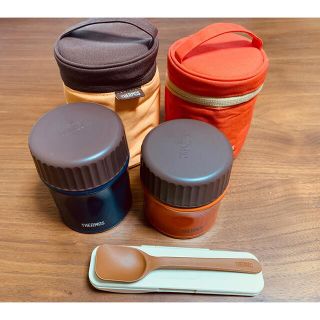 サーモス(THERMOS)のサーモス 真空断熱スープジャー  380ml  270ml   ポーチスプーン付(弁当用品)