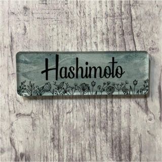 お花模様のアクリル表札　看板　ウェルカムボード(ウェルカムボード)