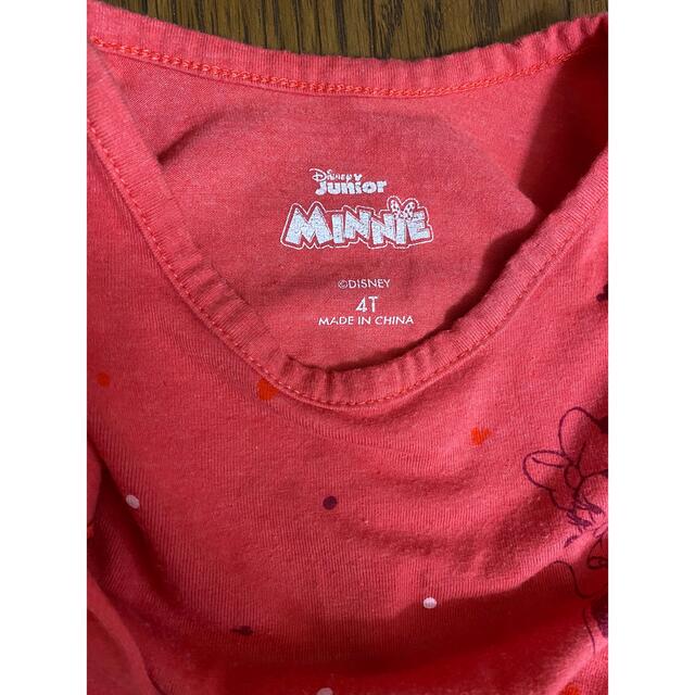 Disney(ディズニー)のDisney ミニーちゃんワンピース フリル 長袖 赤 キッズ/ベビー/マタニティのキッズ服女の子用(90cm~)(ワンピース)の商品写真