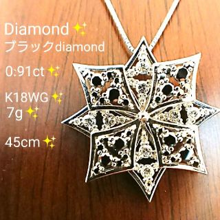 yui様専用✨ダイヤモンド✨ブラックダイヤ 0.81ct ネックレス K18WG(ネックレス)