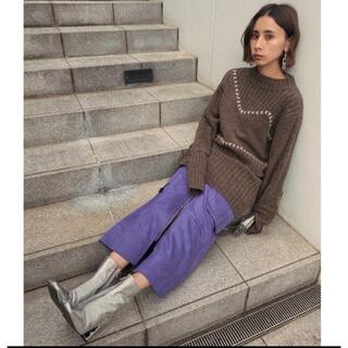 アメリヴィンテージ(Ameri VINTAGE)のameri vintage SUEDE LIKE ZIPPER SKIRT(ロングスカート)