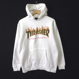 スラッシャー(THRASHER)のスラッシャー THRASHER パーカー スウェット プルオーバー ロゴ L 白(パーカー)