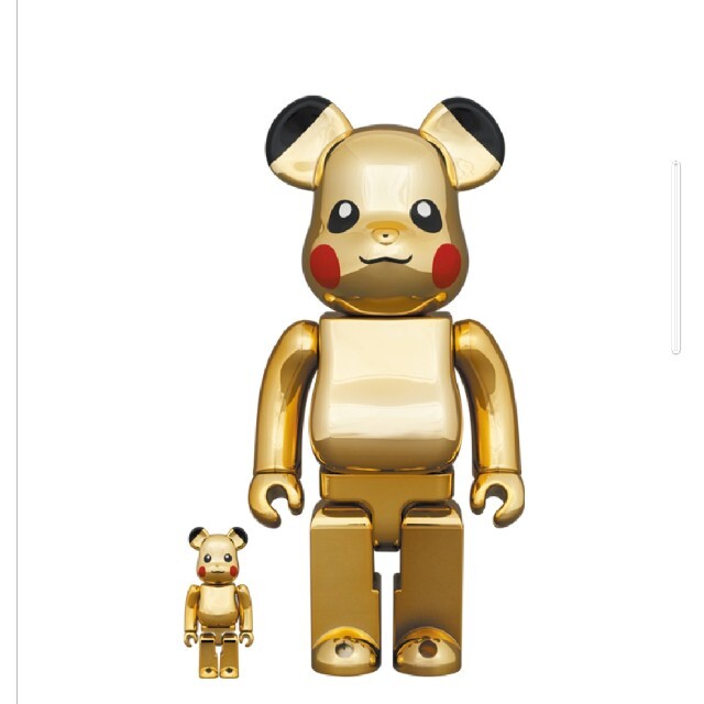 MEDICOM TOY(メディコムトイ)のBE@RBRICK　ベアブリック　ピカチュウ　GOLD CHROME　Ver. エンタメ/ホビーのフィギュア(アニメ/ゲーム)の商品写真