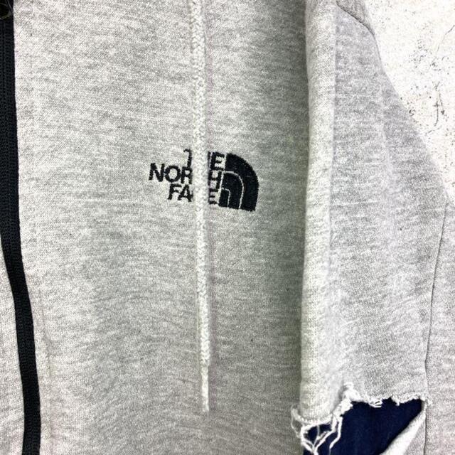 THE NORTH FACE(ザノースフェイス)の希少 90s ノースフェイス フルジップパーカー 刺繍ロゴ ダメージ加工 メンズのトップス(パーカー)の商品写真