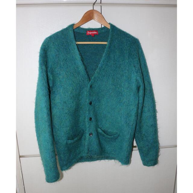 supreme mohair cardigan モヘア 15FW ターコイズ