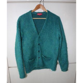 シュプリーム(Supreme)のsupreme mohair cardigan モヘア 15FW ターコイズ(カーディガン)