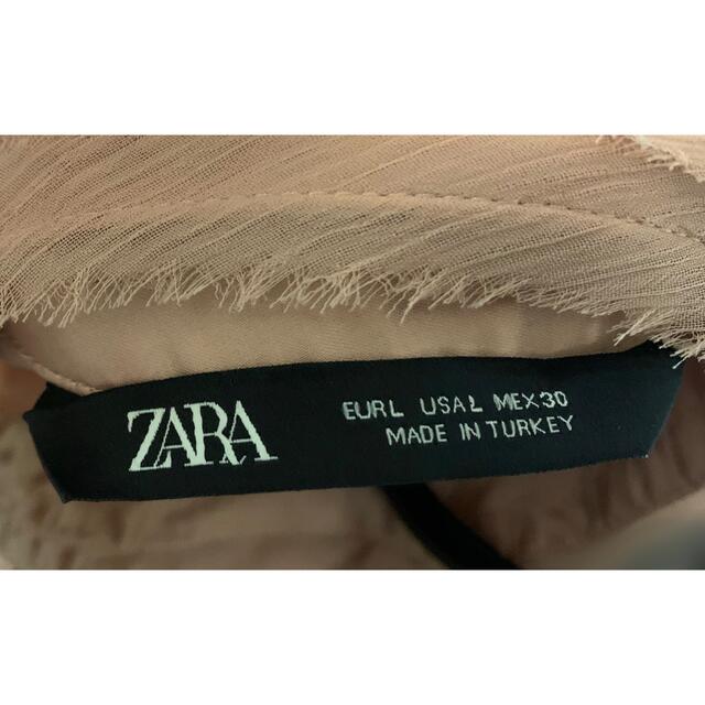 ZARA(ザラ)のZARA サテン地ノースリーブブラウス　ピンク レディースのトップス(シャツ/ブラウス(半袖/袖なし))の商品写真