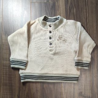 バーバリー(BURBERRY)のBURBERRY　LONDON　キッズ　ヘンリーネック　ニット　ベージュ(ジャケット/上着)