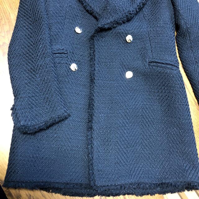 ZARA(ザラ)のZARA完売❗️ゴールドボタンテクスチャーコート🧥size S❣️ レディースのジャケット/アウター(ロングコート)の商品写真