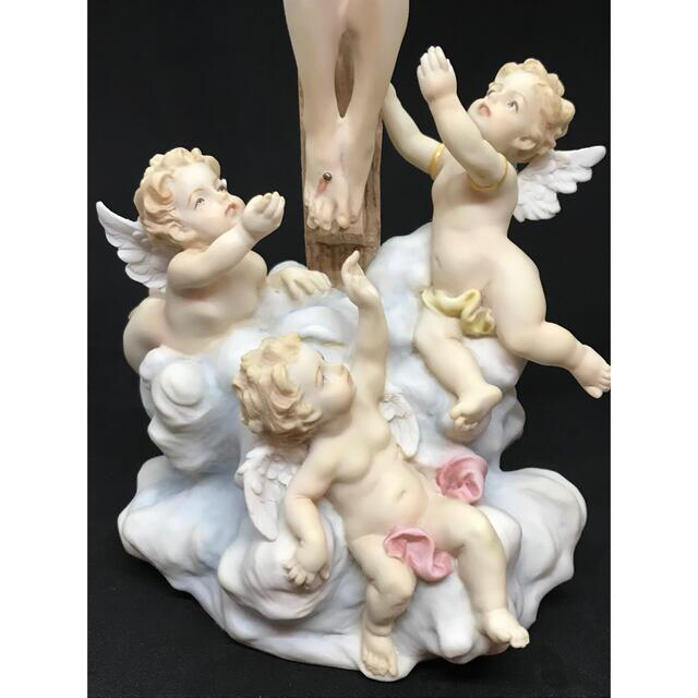 超希少】 ✞キリストと天使達の十字架 置物 超希少】 ✞キリストと天使達の十字架 置物
