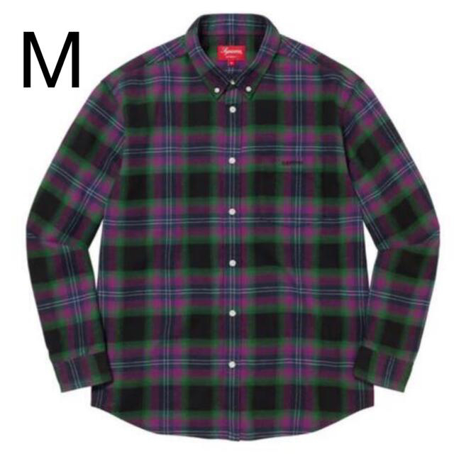 Brushed Plaid Flannel Shirt M