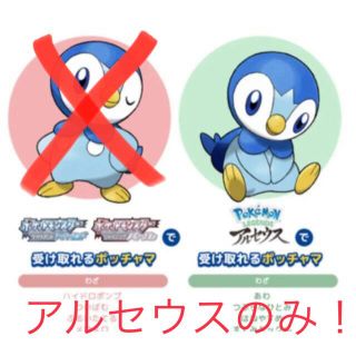 ポケモン(ポケモン)の特別なポッチャマ アルセウスのみ！(キャラクターグッズ)