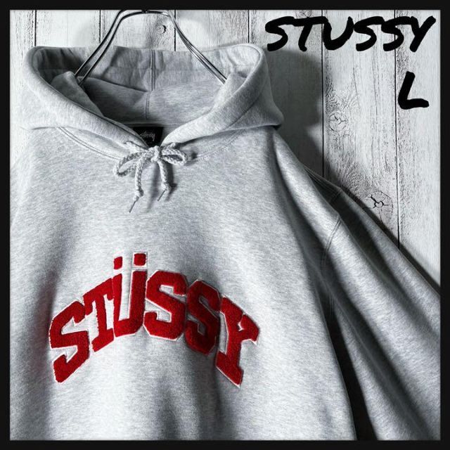 STUSSY - 【極美品 L】ステューシー 刺繍 パイル アーチロゴ ...