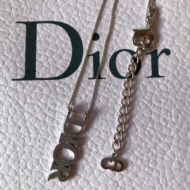 希少【美品】Dior　ディオール　ネックレス　ゴールド　CDロゴ　ピンクストーン