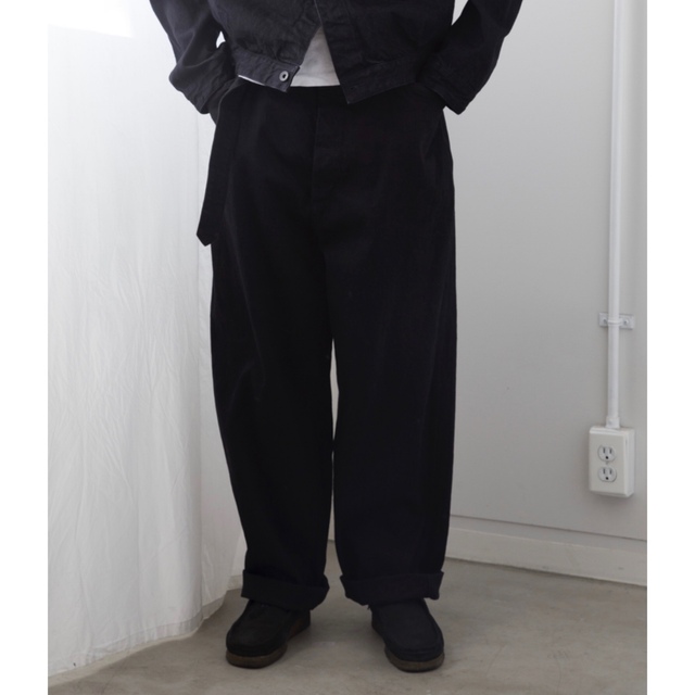 COMOLI 20aw ベルテッドデニムパンツ ブラック サイズ2 - デニム/ジーンズ