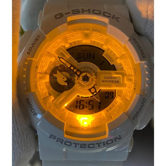 G-SHOCK/ラバコレ/2017年/ホワイト/ゴールド/デジアナ/GA-110