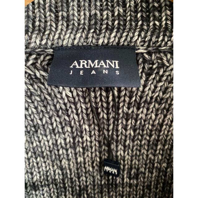 ARMANI JEANS(アルマーニジーンズ)のアルマーニ　ニットジャケット　ブルー系 メンズのジャケット/アウター(テーラードジャケット)の商品写真