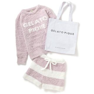 ジェラートピケ(gelato pique)のgelato pique ロゴプルオーバー&ショートパンツ&ホビートートセット(ルームウェア)