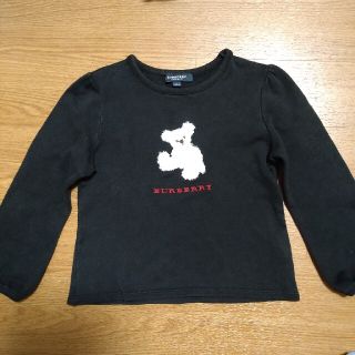 バーバリー(BURBERRY)のバーバリー110黒薄手裏起毛トレーナー(Tシャツ/カットソー)