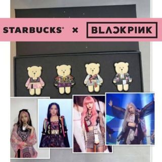 スターバックスコーヒー(Starbucks Coffee)の[日本未発売] スタバ×BLACKPINK コラボ ピンバッチ 4個セット(K-POP/アジア)