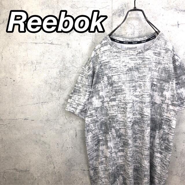 Reebok(リーボック)の希少 90s リーボック Tシャツ ロゴプリント 総柄 XLサイズ メンズのトップス(Tシャツ/カットソー(半袖/袖なし))の商品写真