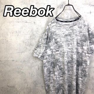 リーボック(Reebok)の希少 90s リーボック Tシャツ ロゴプリント 総柄 XLサイズ(Tシャツ/カットソー(半袖/袖なし))