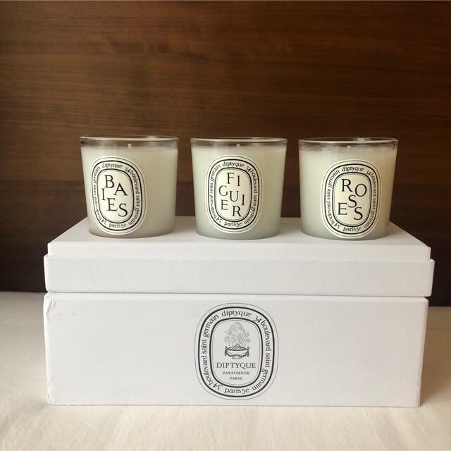 diptyque ミニキャンドル3個セット （ローズ、フィギエ、ベ） - キャンドル