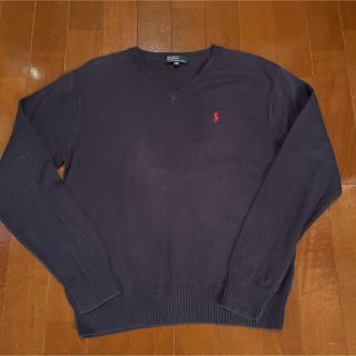 ラルフローレン(Ralph Lauren)のラルフローレン　セーター160ネイビー綿V(ニット)