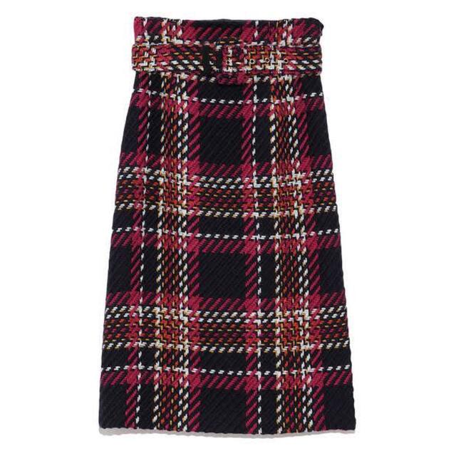 Mila Owen(ミラオーウェン)のミラオーウェン　ベルト付きタイトスカート レディースのスカート(ひざ丈スカート)の商品写真