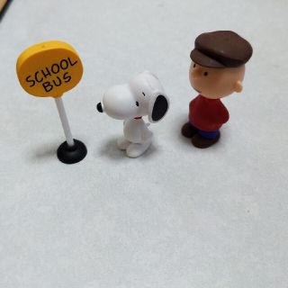 ピーナッツ(PEANUTS)のガチャならぶんです スヌーピーとチャーリーブラウンのセット(キャラクターグッズ)