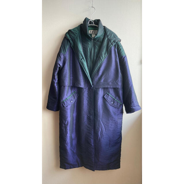 18%OFF オーバーサイズバイカラーハイネックコート 【希少】90's