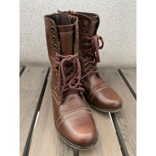 Steve Madden 定価約2万9千円 スタッズ ブーツ ヴィンテージ 加工