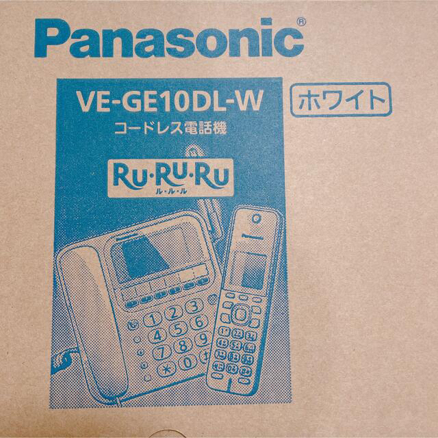 Panasonic(パナソニック)のPanasonic  コードレス電話機 RU・RU・RU VE-GE10DL-W スマホ/家電/カメラのスマホ/家電/カメラ その他(その他)の商品写真