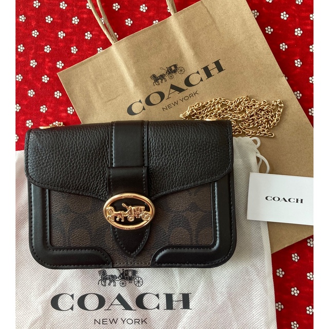 最終価格‼️✨新品✨COACH☆お財布ショルダーバッグ☆本革 シグネチャー