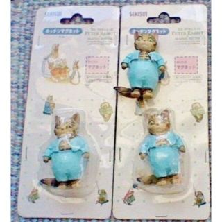 ピーターラビット(PETER RABBIT（TM）)の3点 ピーターラビット キッチンマグネット トム/ビアトリクスポター猫フィギュア(キャラクターグッズ)